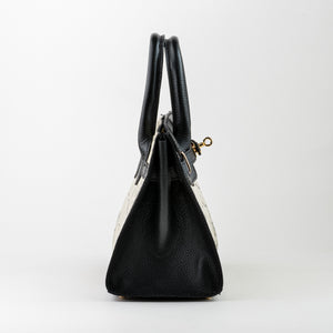 HESTIA - Beige Croco/Black Combi