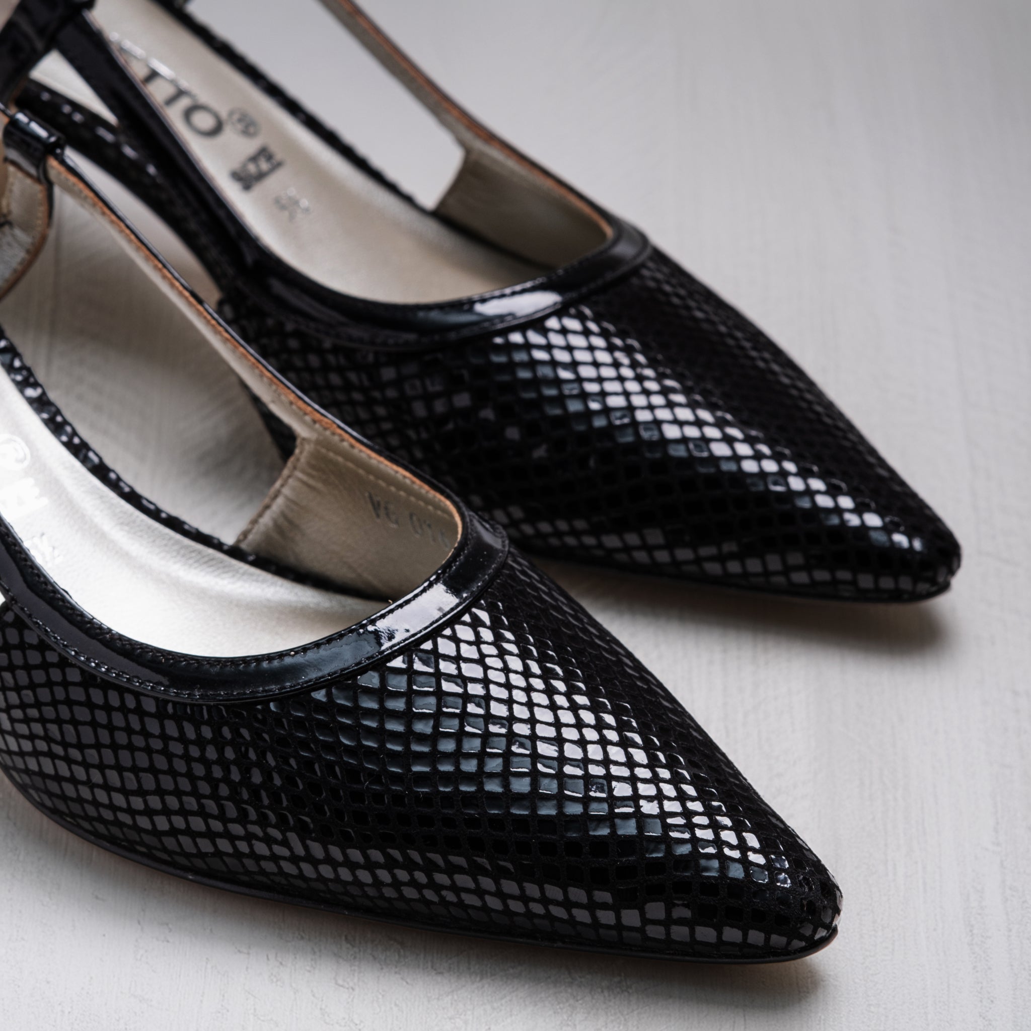 ASHLEY - Black Snake Embossed