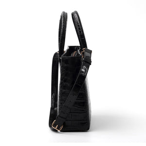 ERICA - Blk Croco w/ Strap