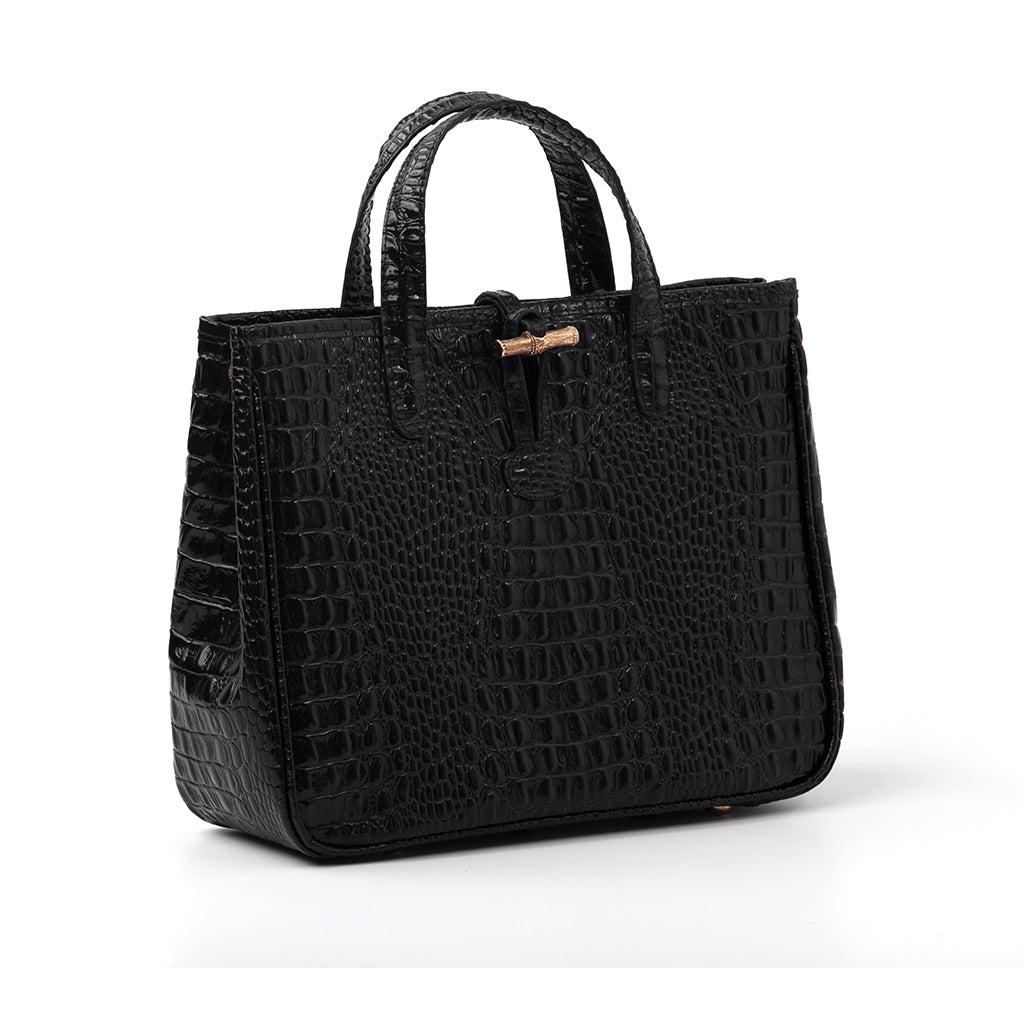 GEORGIA - Blk Croco No Strap