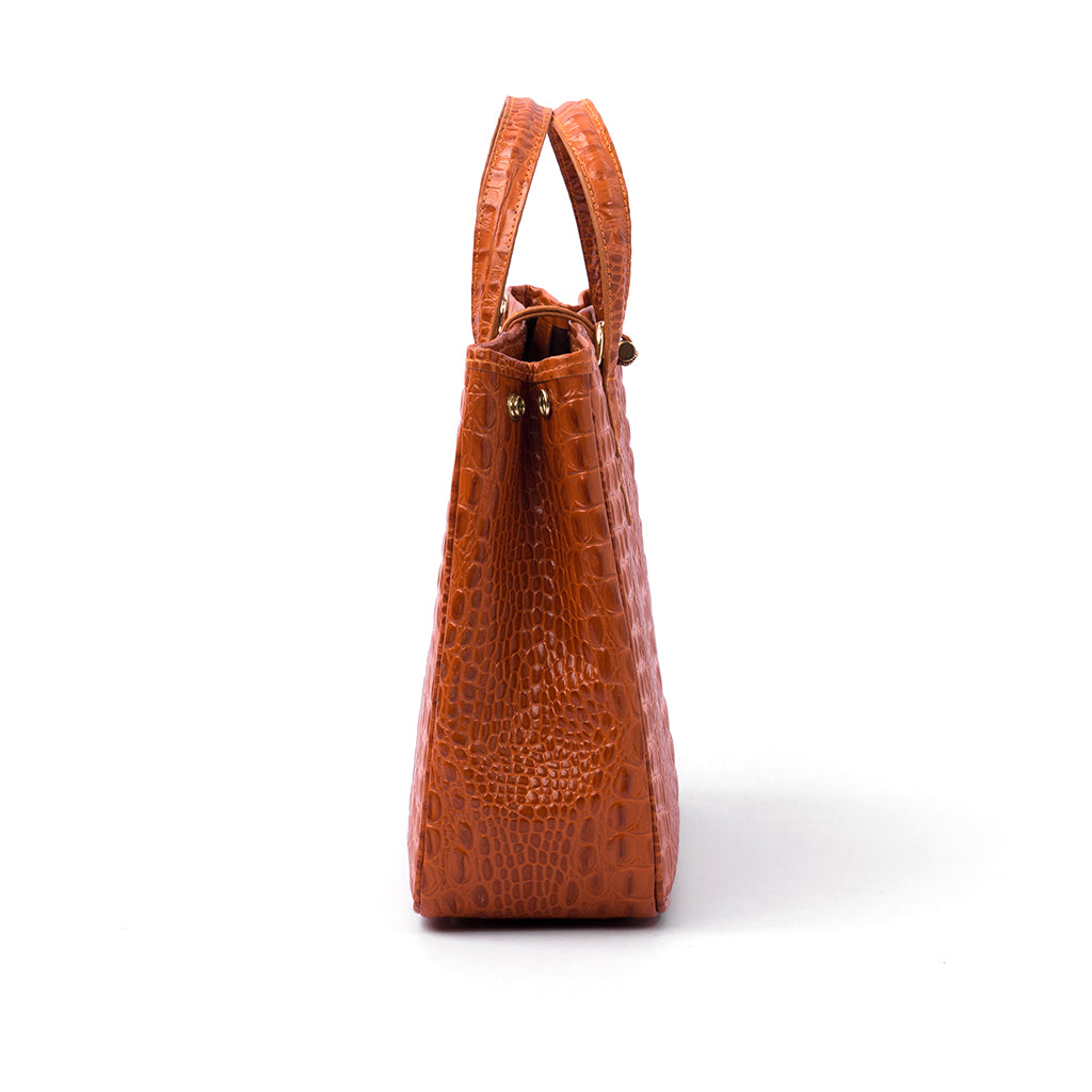 GEORGIA - Tangerine Croco w/ Strap