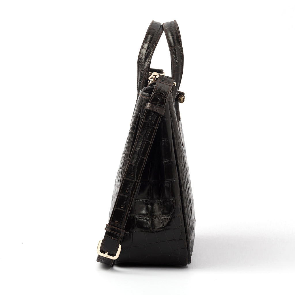 GEORGIA - Brn Croco w/ Strap
