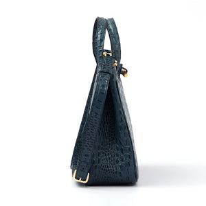 GEORGIA - Navy Blue Croco