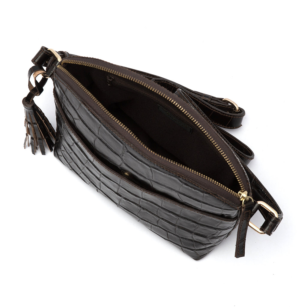 LUNA - Dk Brn Croco No Crown