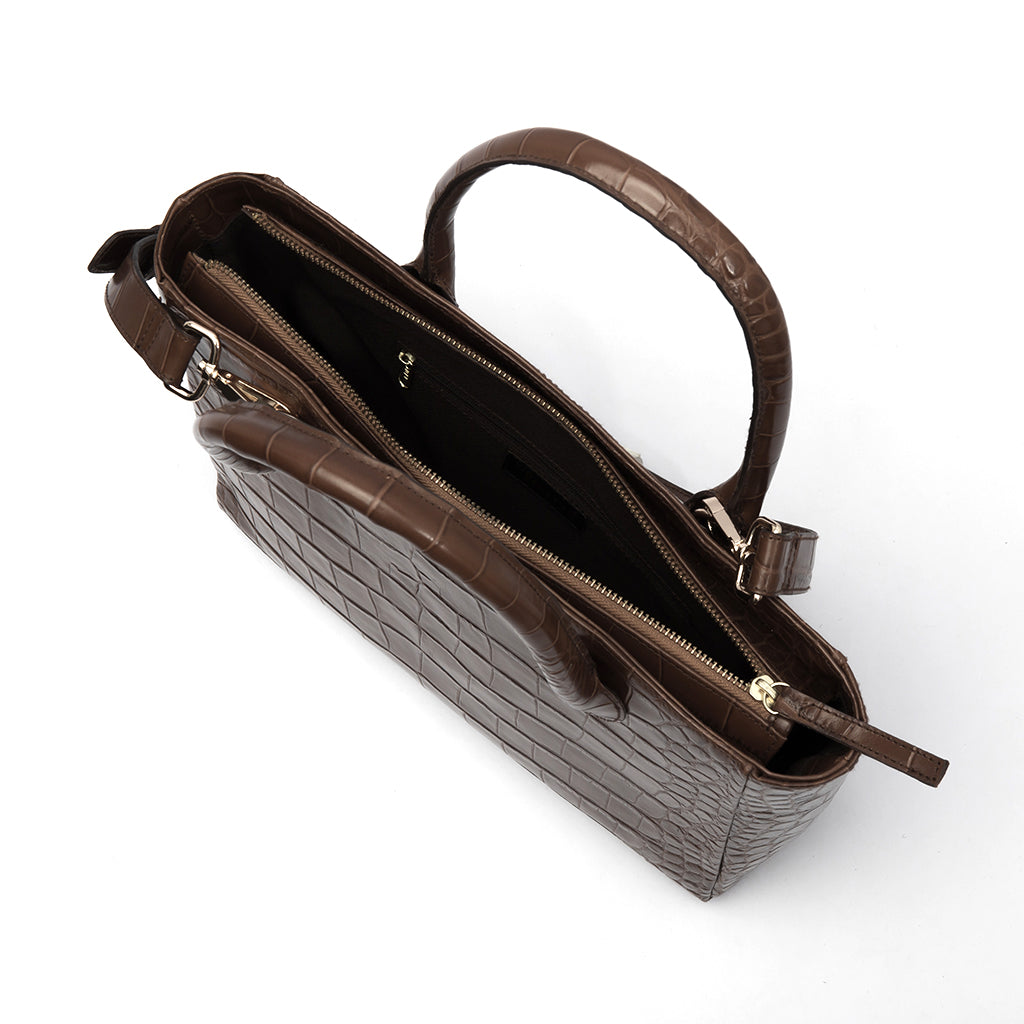 ERICA - Tan Croco w/ Strap