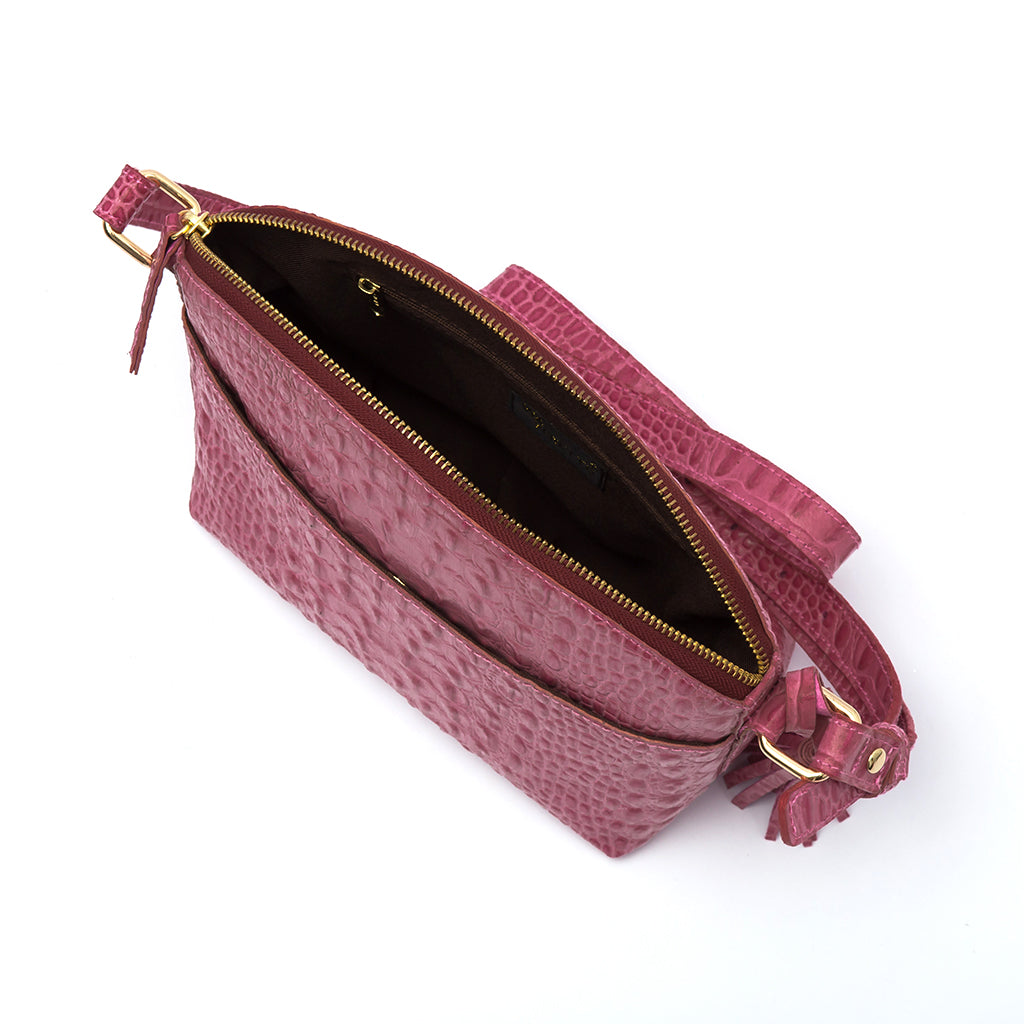 LUNA - Fuchsia Croco No Crown