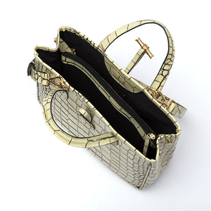 GEORGIA - Beige Croco w/ Strap