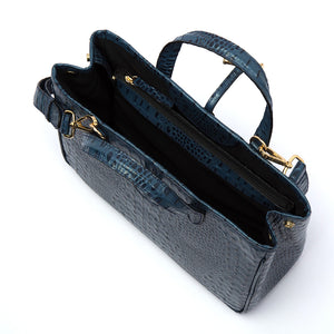 GEORGIA - Navy Blue Croco