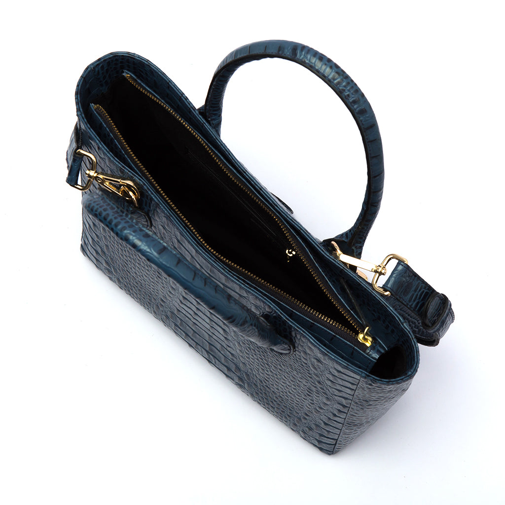 ERICA - Blue Croco w/ Strap