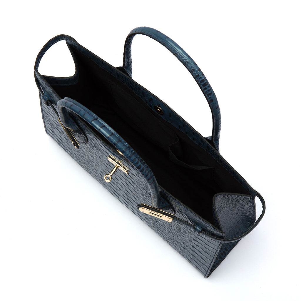 TATIANA - Navy Blue Croco